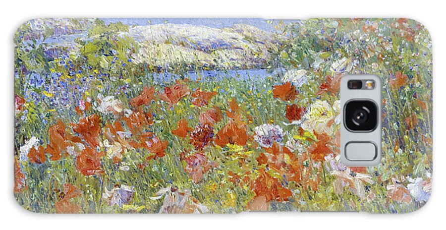 Childe Hassam Galaxy Case featuring the painting Celia Thaxter's Garden, Isles of Shoals, Maine, c. 1890 by Childe Hassam