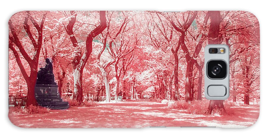 Treeline Galaxy Case featuring the photograph Central Park in Pink by Auden Johnson
