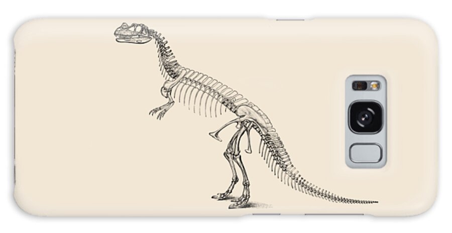 Dino Galaxy Case featuring the digital art Ceratosaurus Anatomy by Madame Memento