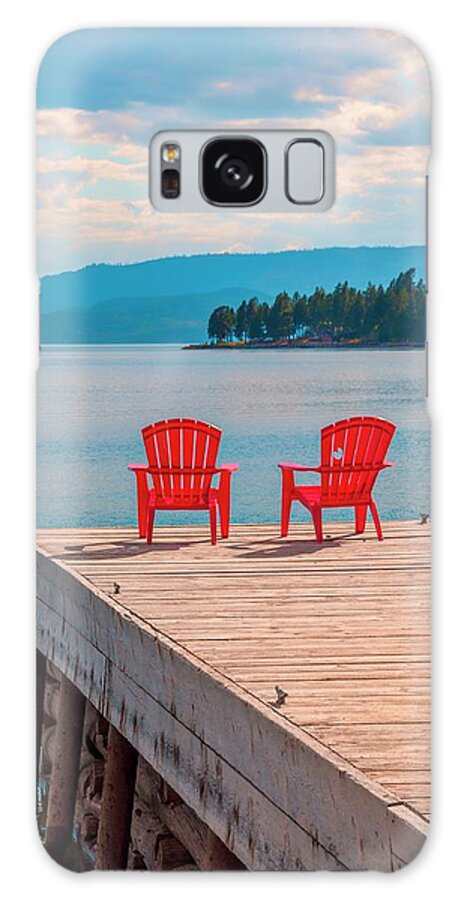 Red Galaxy Case featuring the photograph Chairs Waiting For You by Pamela Dunn-Parrish
