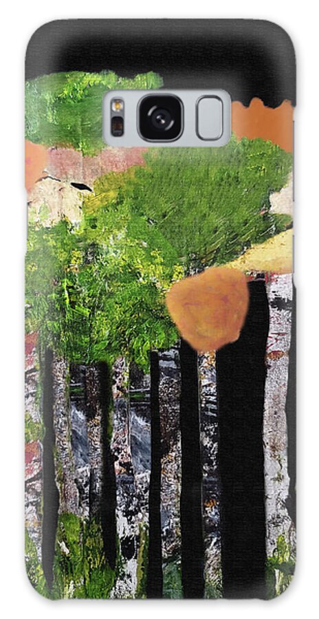 Abstract Galaxy Case featuring the mixed media Change of Seasons by Sharon Williams Eng