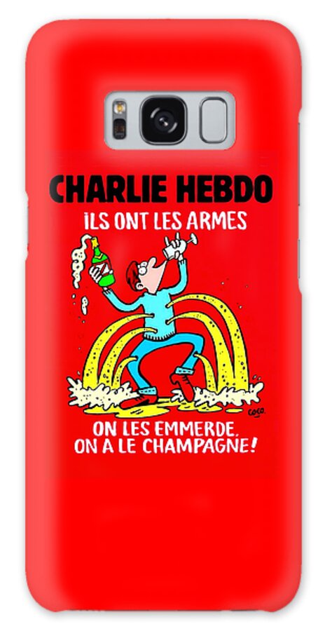 Charlie Galaxy Case featuring the digital art Charlie Hebdo by Larry Beat