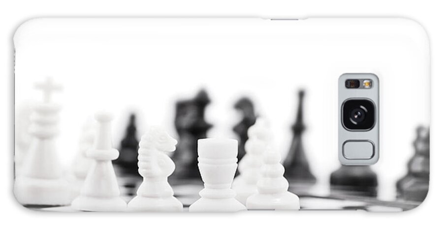 Chess Galaxy Case featuring the photograph Chess table by Mendelex Photography