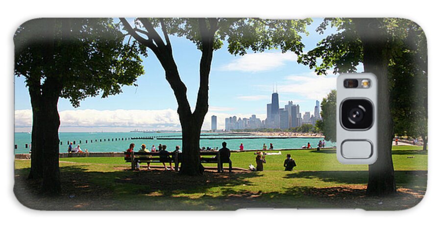 Skyline Galaxy Case featuring the photograph Chicago Skyline Lake Shore Lincoln Park by Patrick Malon