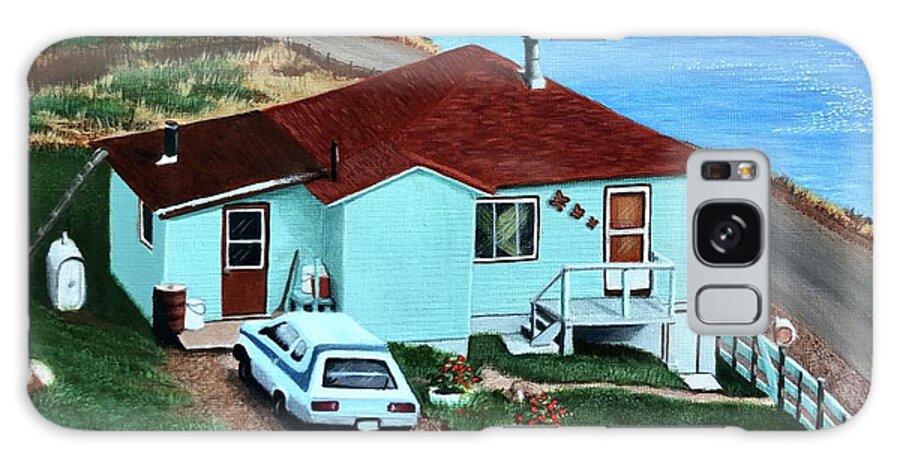 Memories Galaxy Case featuring the painting Childhood Home by Marlene Little