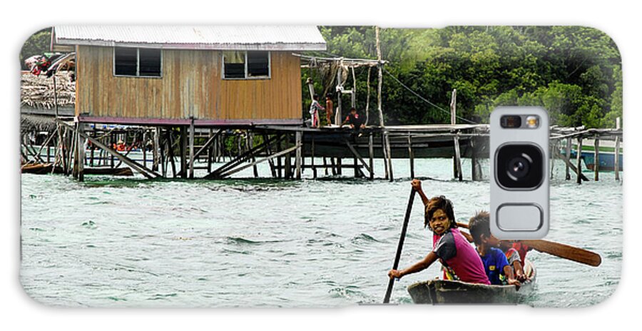 Sea Galaxy Case featuring the photograph Children Of The Reef - Sea Gypsy Village, Sabah. Malaysian Borneo by Earth And Spirit