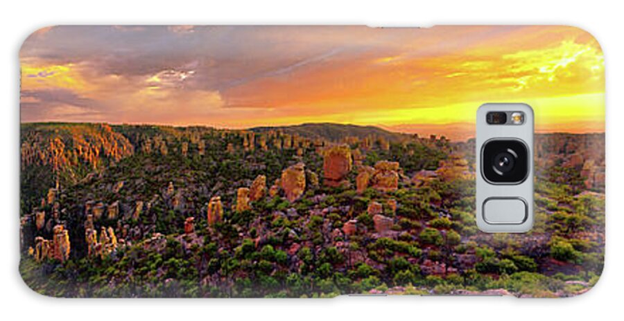 Chiricahua Mountains Galaxy Case featuring the photograph Chiricahua Mountains Sunset Panorama, Arizona by Chance Kafka