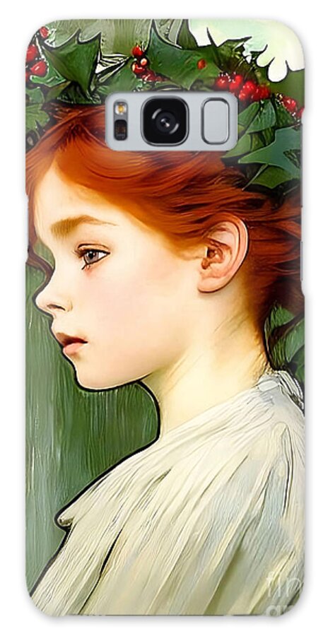 Christmas Art Galaxy Case featuring the digital art Christmas Child #1 by Stacey Mayer