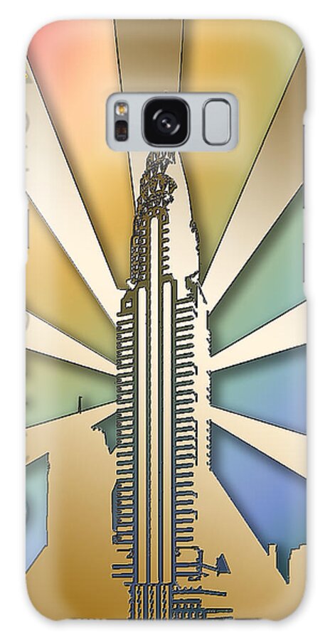 Chrysler Galaxy S8 Case featuring the digital art Chrysler Building by Chuck Staley