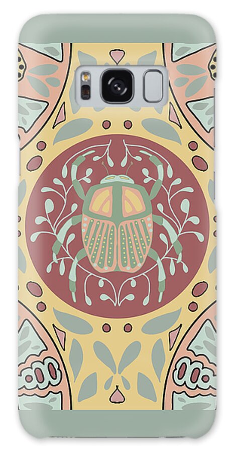 Circle Galaxy Case featuring the drawing Circle Nouveau Beetle by Nancy Merkle