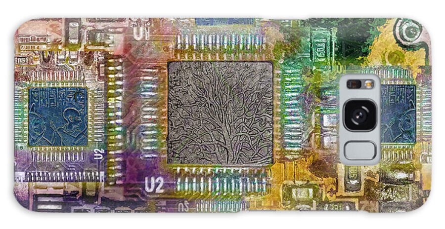Computer Galaxy Case featuring the digital art Circuits by Anthony Ellis