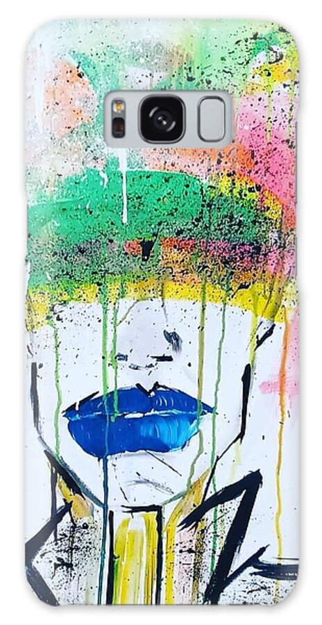 Fun Color Love Heart Moods Art Abstract Unique Art Colorful Color Galaxy Case featuring the painting Citi Trendz by Shemika Bussey