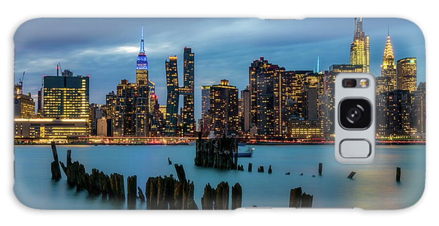 Midtown Manhattan Galaxy Case featuring the photograph City Blues by John Randazzo