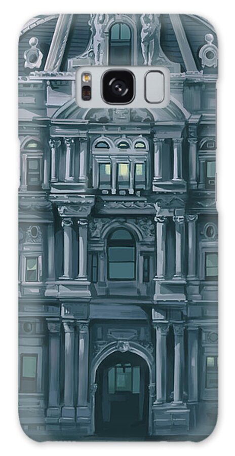 Philadelphia Galaxy Case featuring the digital art City Hall Philadelphia V2 by Bekim M