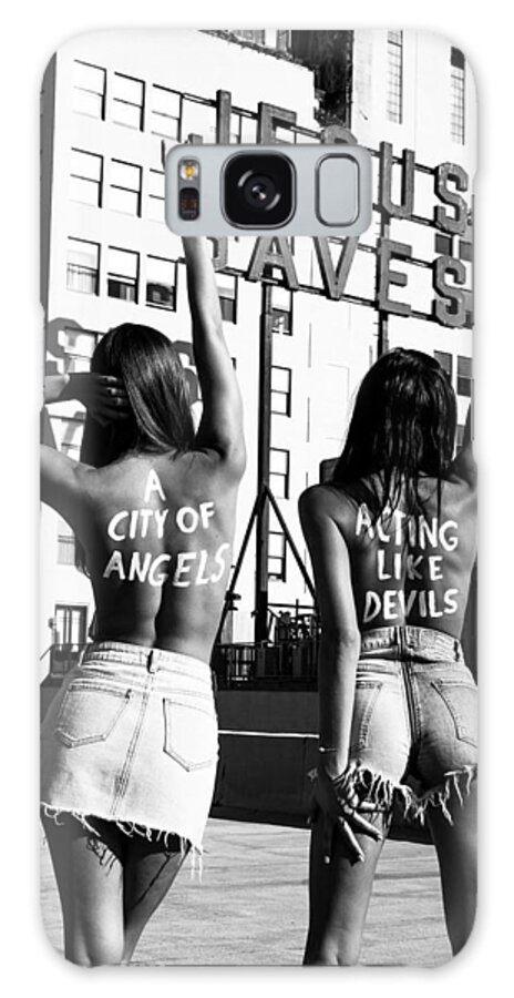 Black And White Galaxy Case featuring the photograph City of Angels by Brendan North