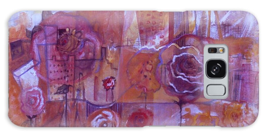 City Roses Galaxy Case featuring the painting City Roses by Cherie Salerno