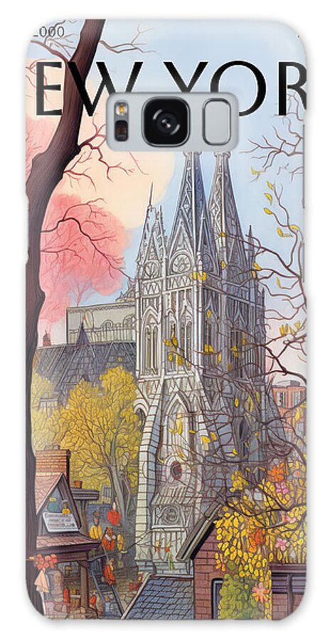 New Yorker Magazine Galaxy Case featuring the painting City Sanctuary by Land of Dreams