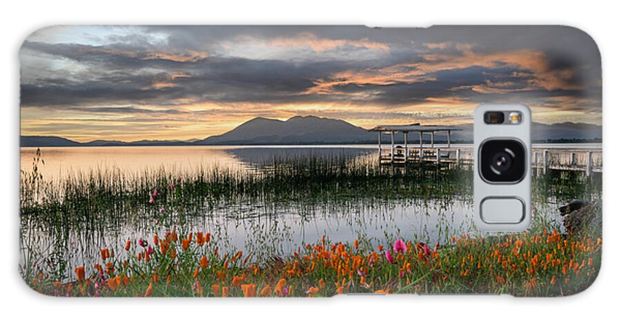 Landscape Galaxy Case featuring the photograph Clear Lake Sunrise by Devin Wilson