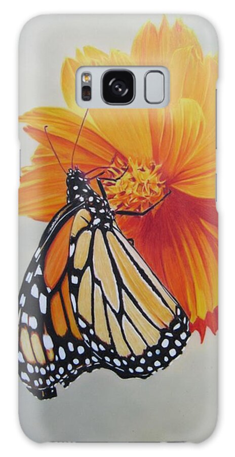 Monarch Galaxy Case featuring the drawing Climb Every Flower by Kelly Speros