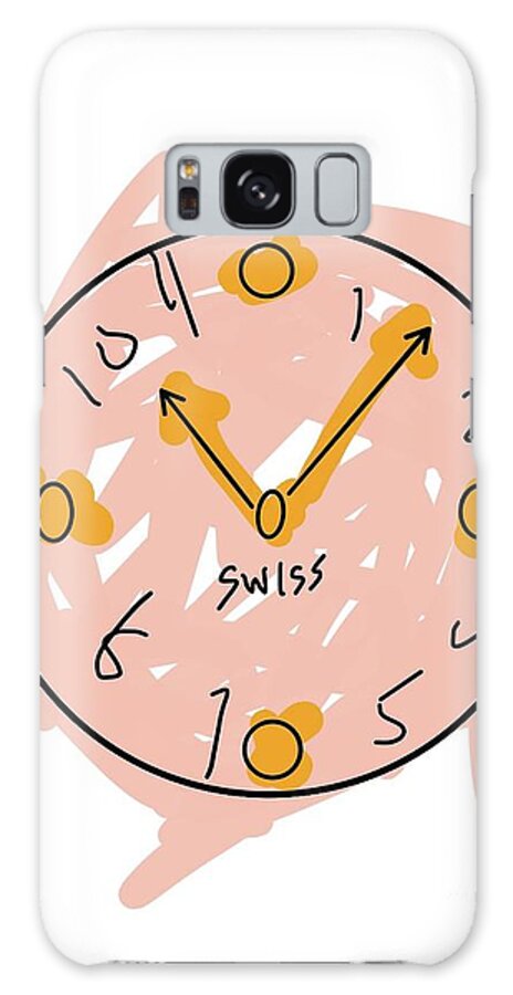  Galaxy Case featuring the painting Clock by Oriel Ceballos