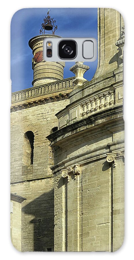 Uzes Galaxy Case featuring the photograph Clock Tower on Uzes Cathedral by Dave Mills