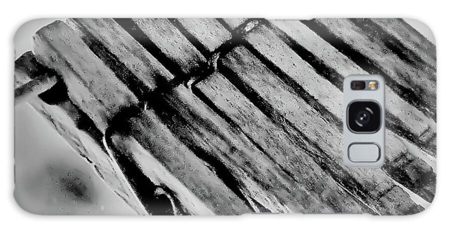 Cloths Pin Wood Close B&w Galaxy Case featuring the photograph Clothes Pin by John Linnemeyer