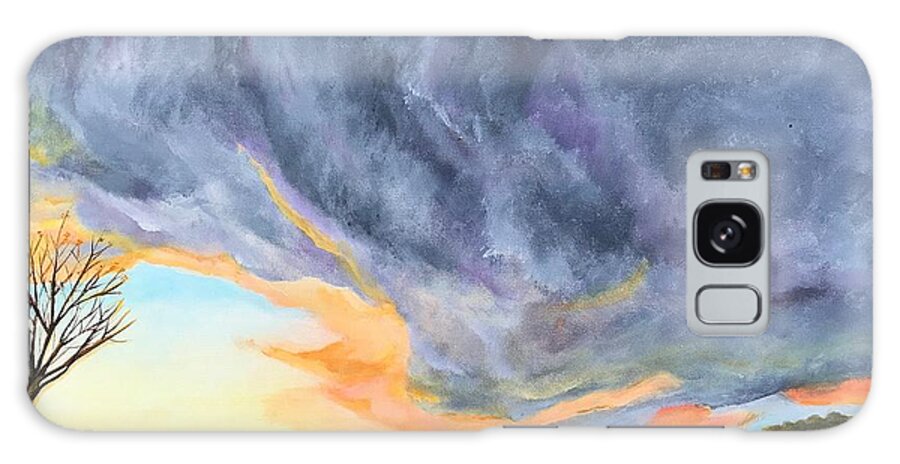 Cloud Galaxy Case featuring the painting Cloud Fury by Deborah Naves