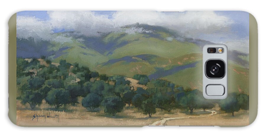 Mountain Range In Clouds Galaxy Case featuring the painting Clouds' Rest by Sharon Weaver