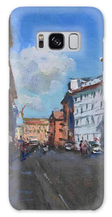 Rome Galaxy Case featuring the painting Cloudy Day in Rome by Ylli Haruni
