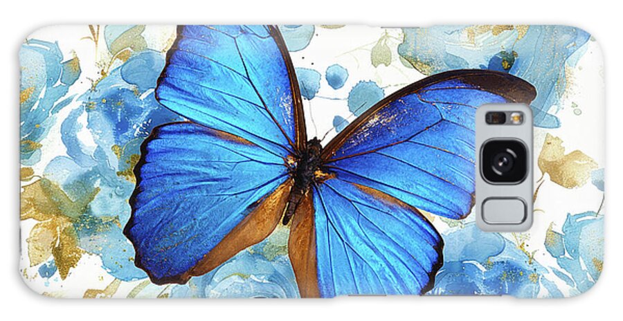 Butterfly Galaxy Case featuring the painting Cobalt Blue Butterflies by Tina LeCour