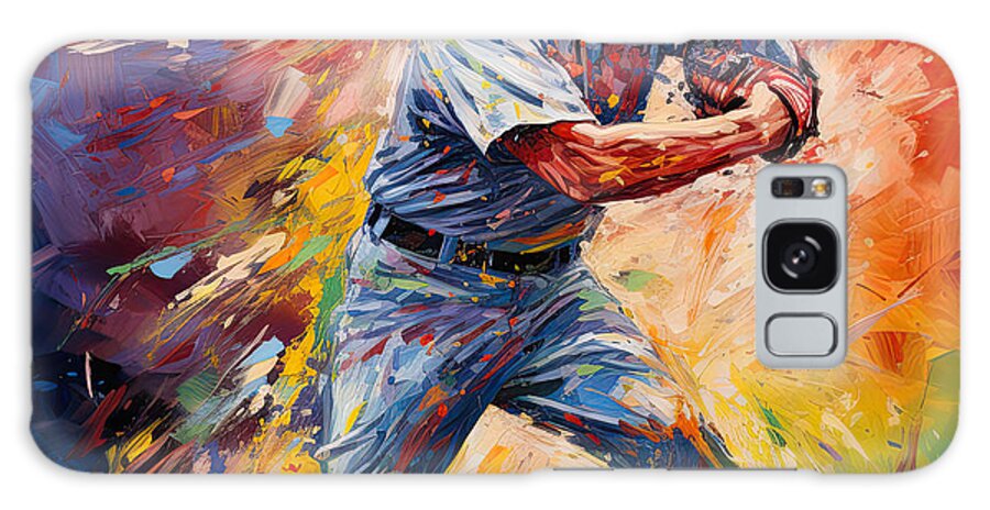 Baseball Galaxy Case featuring the digital art Colorful Baseball Art by Lourry Legarde