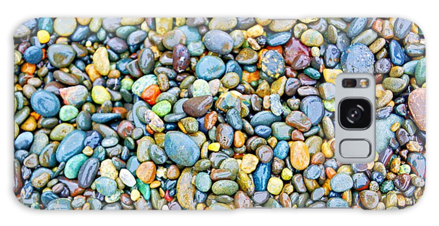 Rocks Galaxy Case featuring the photograph Colorful Beach Rocks by Bill TALICH