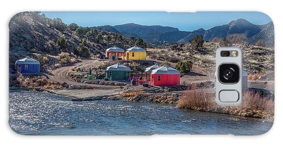 Glamping Galaxy Case featuring the photograph Colorful Camping Along the Arkansas River by Marcy Wielfaert