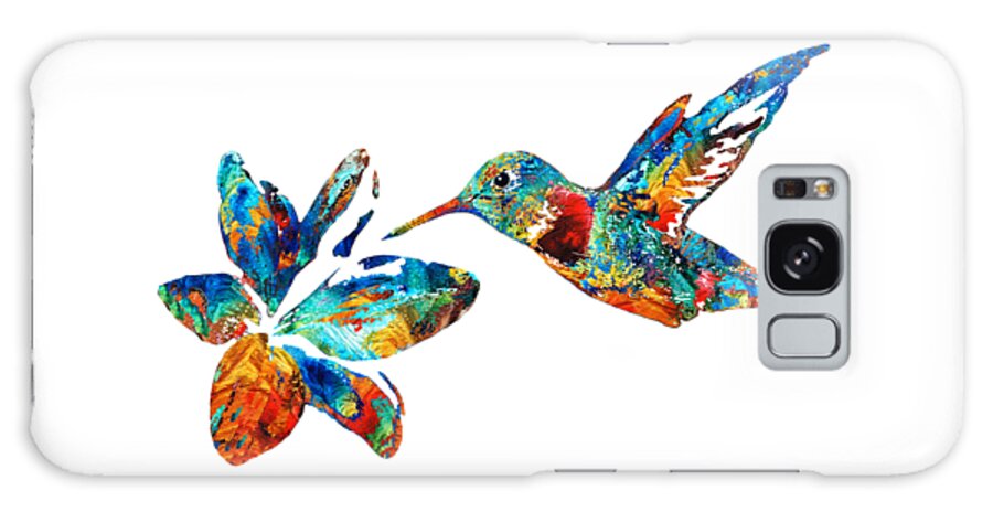 Hummingbird Galaxy Case featuring the painting Colorful Hummingbird Art by Sharon Cummings by Sharon Cummings