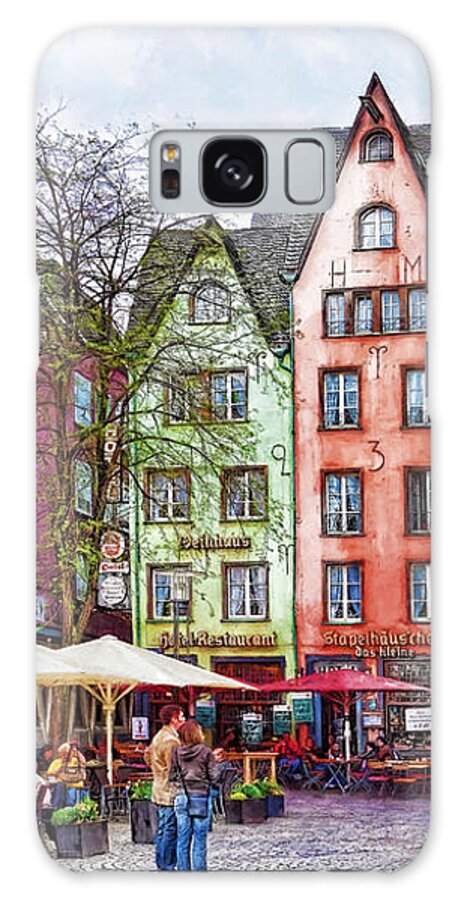 Cologne Galaxy Case featuring the mixed media Colors of Germany by Tatiana Travelways