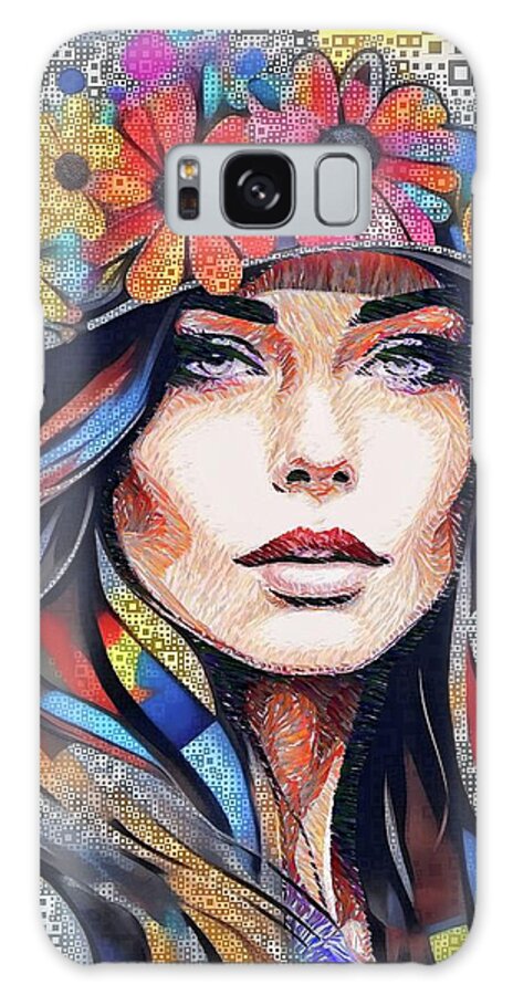 Abstract Galaxy Case featuring the digital art Colourful Portrait - 02800 by Philip Preston