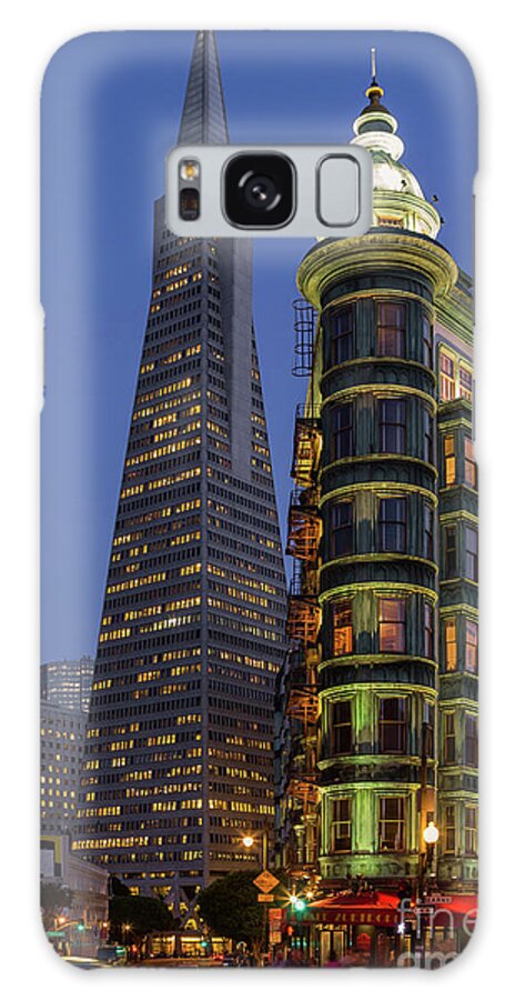 San Francisco Galaxy S8 Case featuring the photograph Columbus and Transamerica Buildings by Jerry Fornarotto