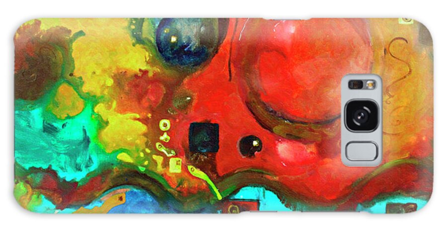 Original Abstract Painting Galaxy Case featuring the painting Come Back to Me by Sally Trace