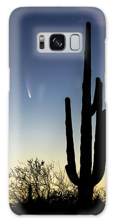 American Southwest Galaxy Case featuring the photograph Comet NEOWISE and Saguaro by James Capo