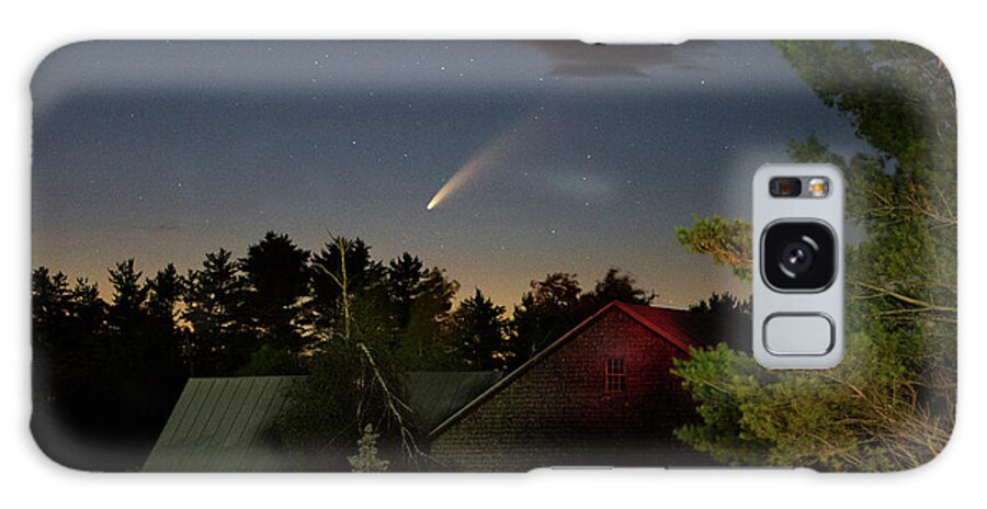 Comet Galaxy Case featuring the photograph Comet NEOWISE over Barn by John Meader