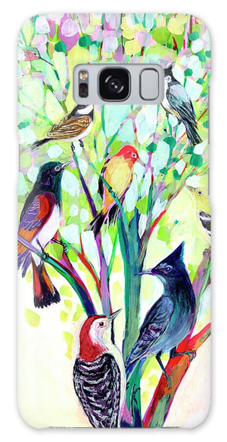 Bird Galaxy Case featuring the painting Coming Together by Jennifer Lommers