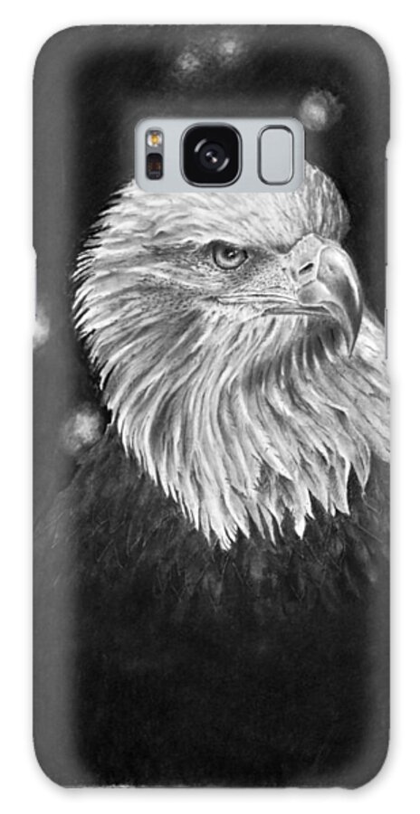Eagle Galaxy Case featuring the drawing Commanding Gaze by Greg Fox