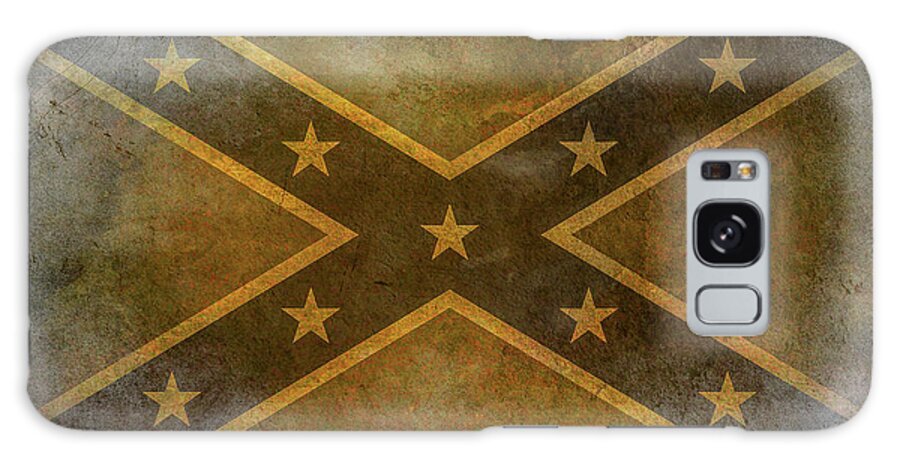 Confederate Rebel Flag Gold Galaxy Case featuring the digital art Confederate Rebel Flag Gold by Randy Steele
