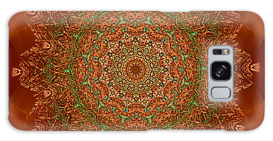 Mandala Galaxy Case featuring the digital art Copper laced mandala by Giada Rossi