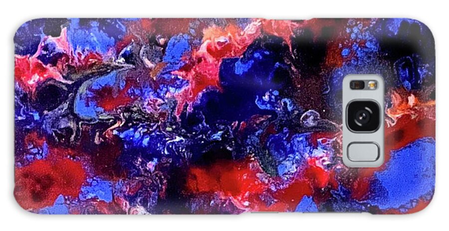 Abstract Galaxy Case featuring the painting Coral Reef by Pour Your heART Out Artworks
