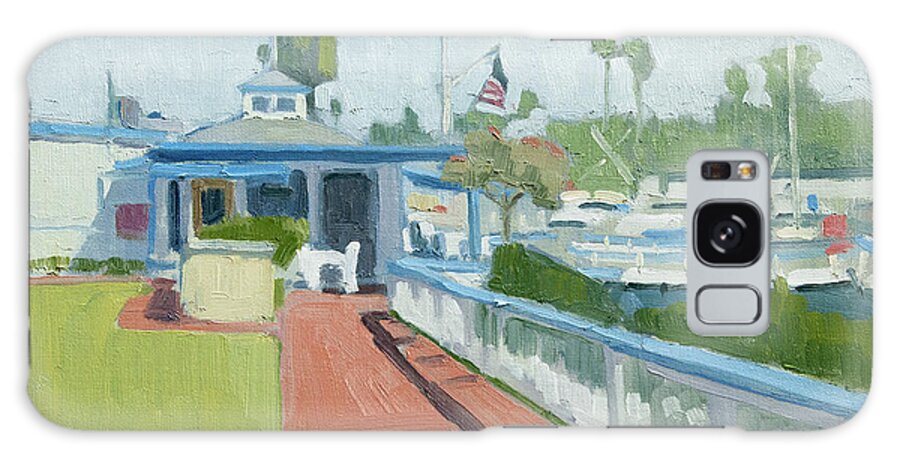 Coronado Yacht Club Galaxy Case featuring the painting Coronado Yacht Club - Coronado, San Diego, California by Paul Strahm