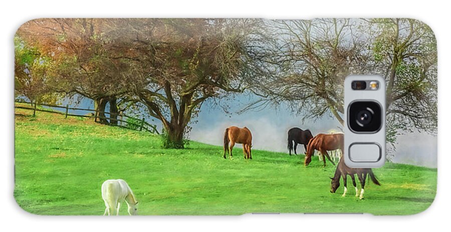 Horses Galaxy Case featuring the photograph County Living by Kevin Lane