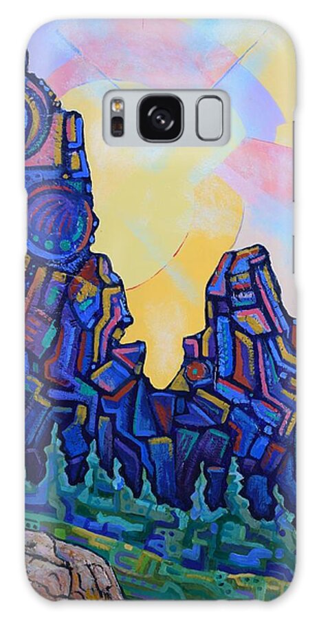 Covid 119 Galaxy Case featuring the mixed media Covid Mountain by Jeff Sartain