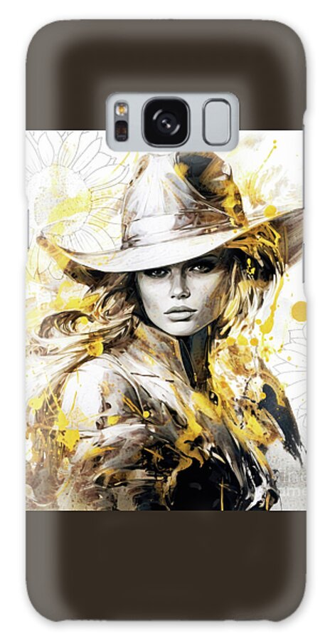 Cowgirl Galaxy Case featuring the painting Cowgirl Grit by Tina LeCour