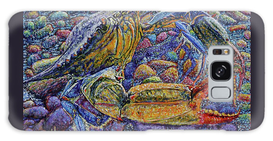Blue Crab Galaxy Case featuring the painting Crabby by David Joyner
